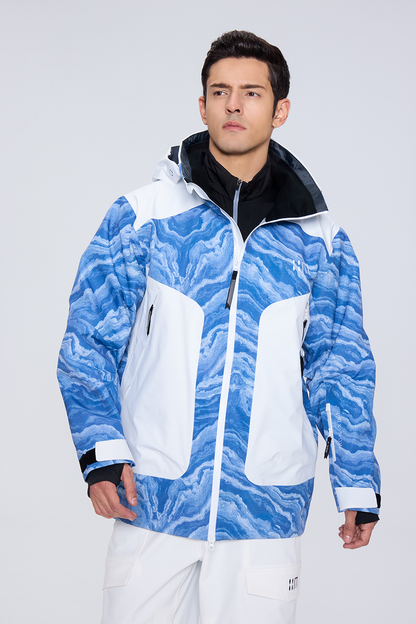 02A Blue And White Porcelain Ski Suit（unisex）